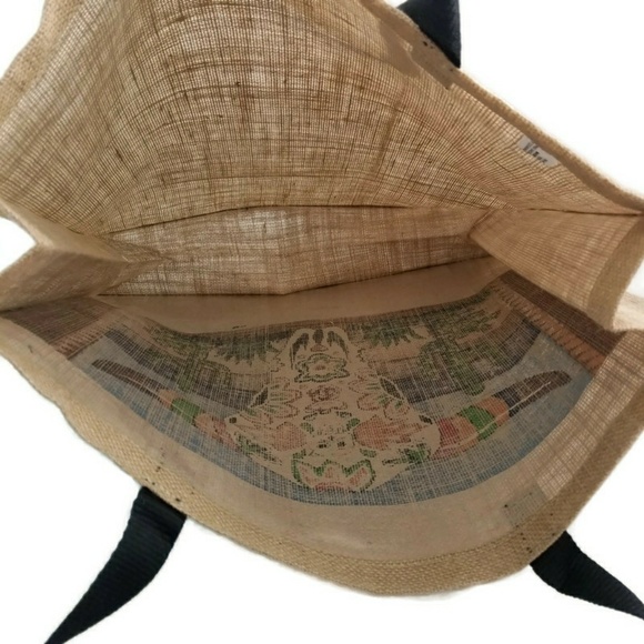 El Paso Saddleblanket Jute Southwest Tote Bag - Picture 6 of 7